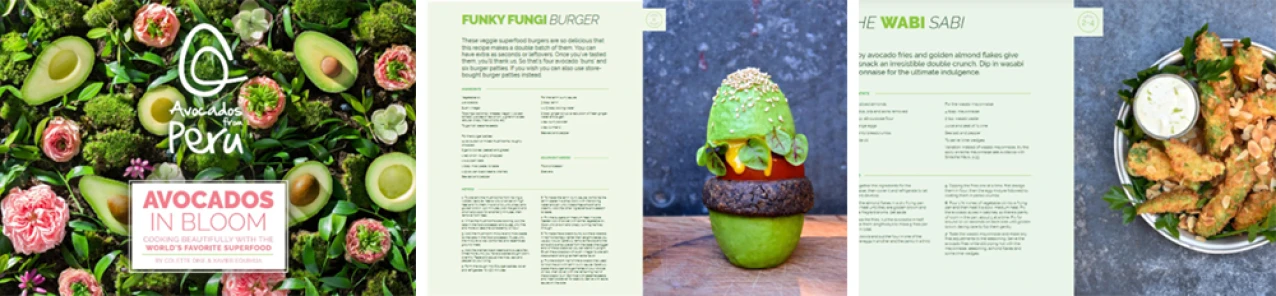 From left to right: The new avo e-book from WAO - Try this Funky Fungi Burger recipe - The e-book features exciting recipes, such as this for Wabi Sabi